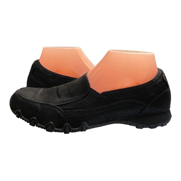Skechers Bikers  Size US 8.5 Memory Foam Black sheen Loafer Flats SN49473 - Picture 3 of 11